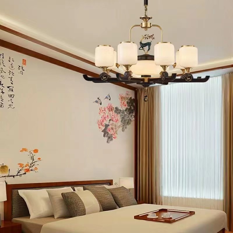 新中式客厅灯具全铜中国风简约大气现代餐厅卧室大厅主灯详情3