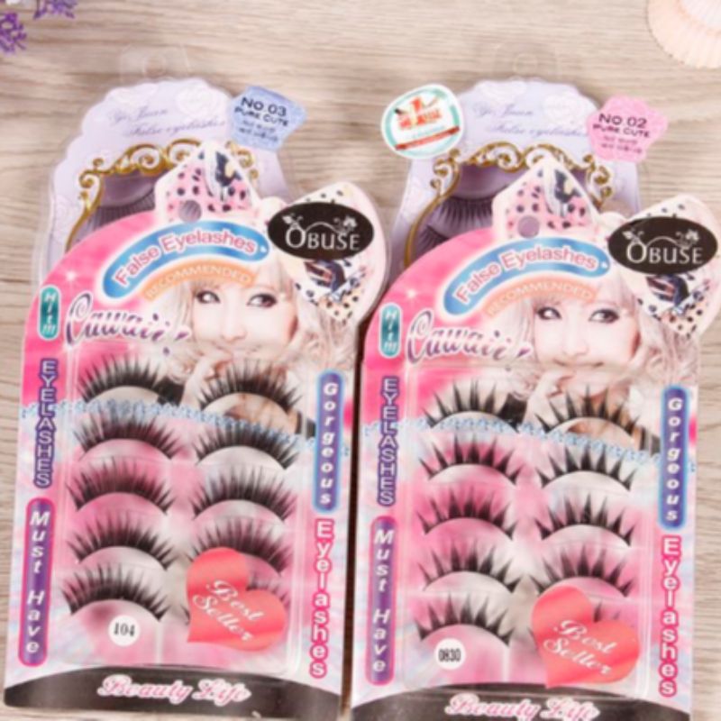New false eyelash thick hanging card five-pair eyelash set, pure handcrafted natural long eyelashes