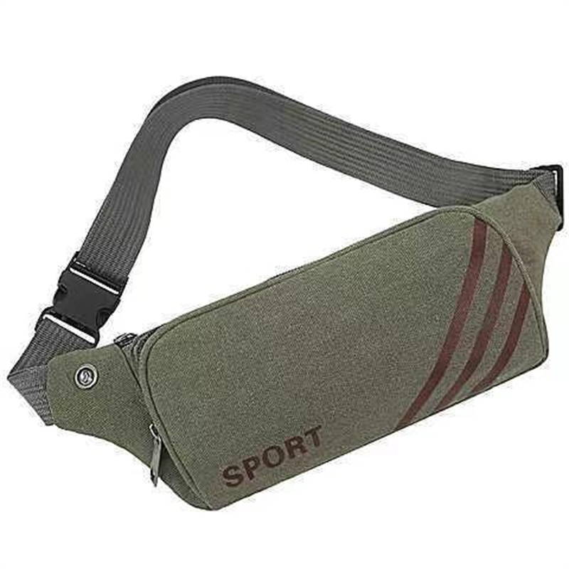 Fanny Pack Men's And Women's Business Cash Bag Multi-Functional Large Capacity Canvas Single Shoulder Crossbody Chest Bag Outdoor Sports details Picture