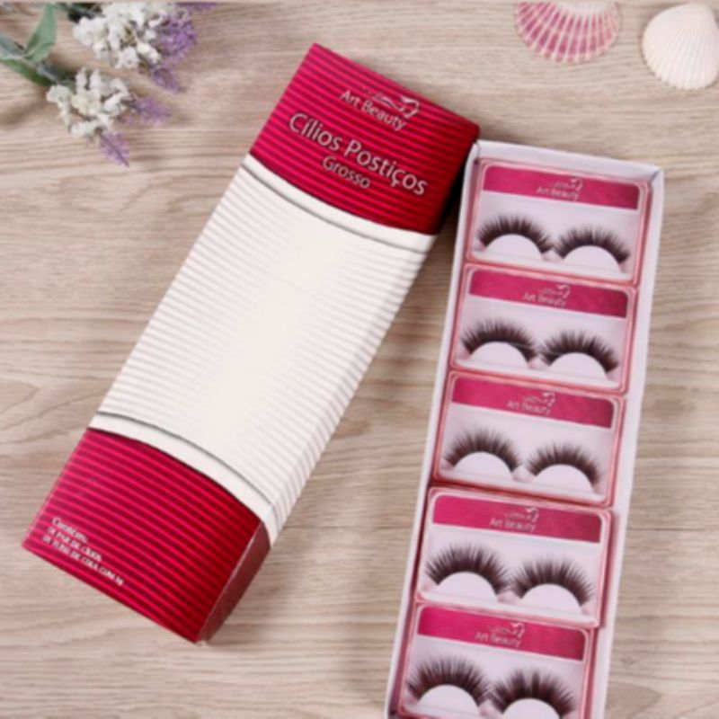 Factory wholesale: A pair of natural false eyelashes that are essential for fashionable girls, with soft and natural cotton thread stems Specification image