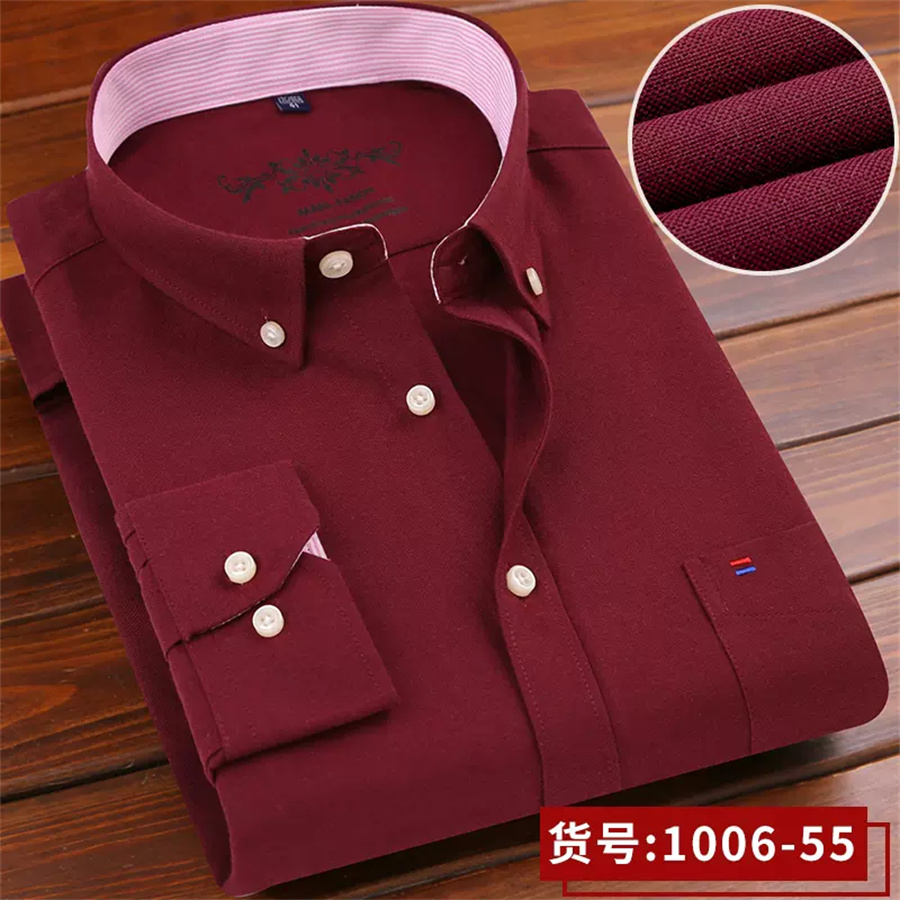 Spring Summer Shirt For Men Oxford Woven Long Sleeve Korean Version Slim Base Casual Men's Shirt Shirt Inch Shirt 18