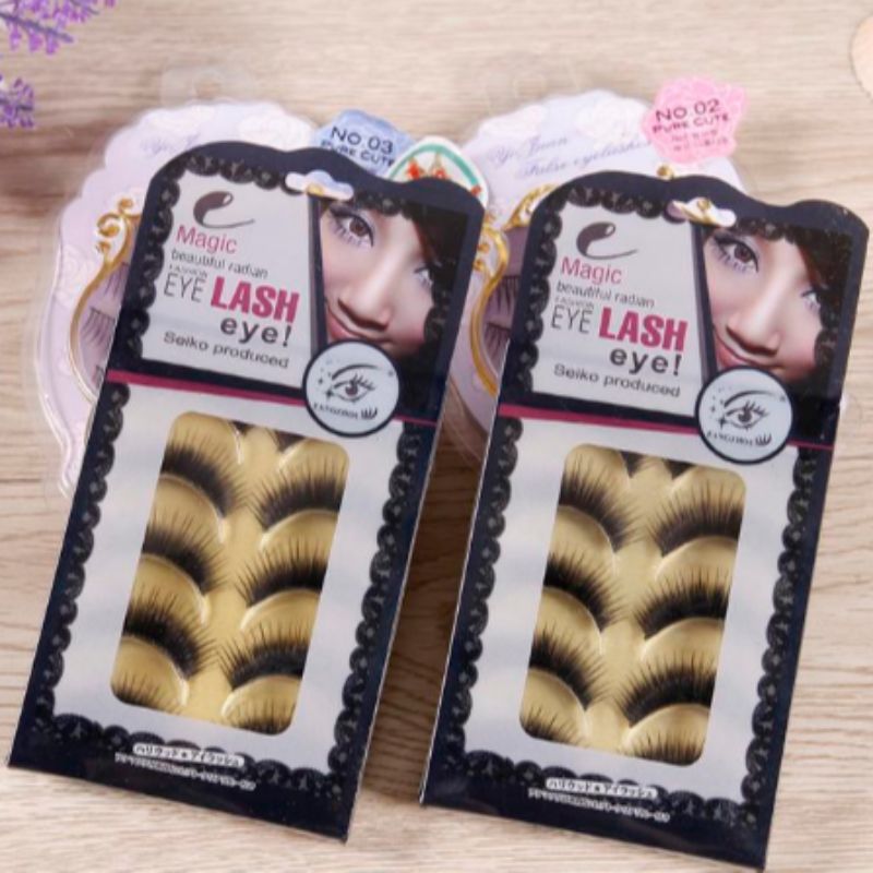 New false eyelash thick hanging card five-pair eyelash set, pure handcrafted natural long eyelashes details Picture