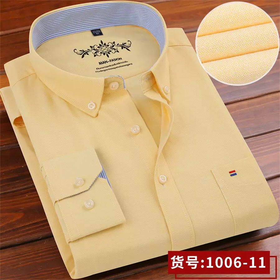 Spring Summer Shirt For Men Oxford Woven Long Sleeve Korean Version Slim Base Casual Men's Shirt Shirt Inch Shirt 12