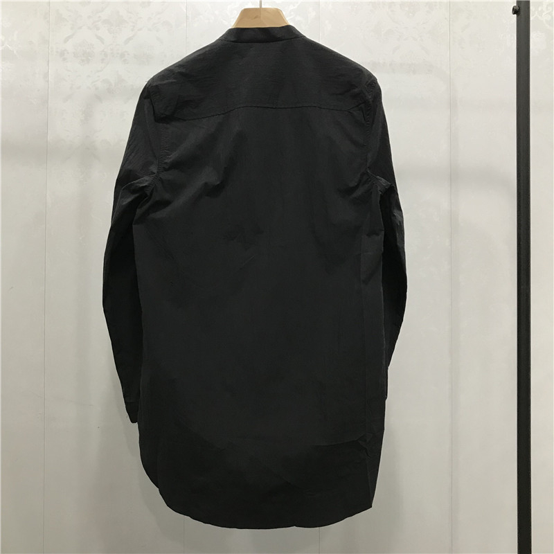Spring And Autumn New Thin Jacket Jacket Male Korean Version Medium Long Baseball Collar Fashion Trench Coat Men's Shirt 2 Specification drawing
