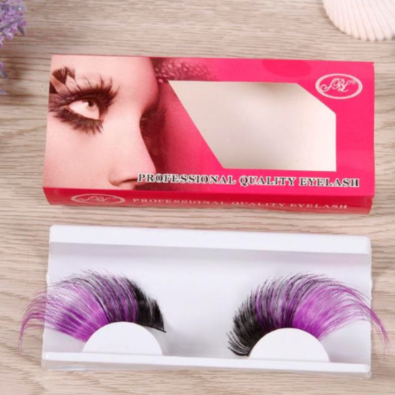 Colorful feathers, exaggerated stage false eyelashes, custom makeup, artistic styling, high-end eyelash manufacturer wholesale