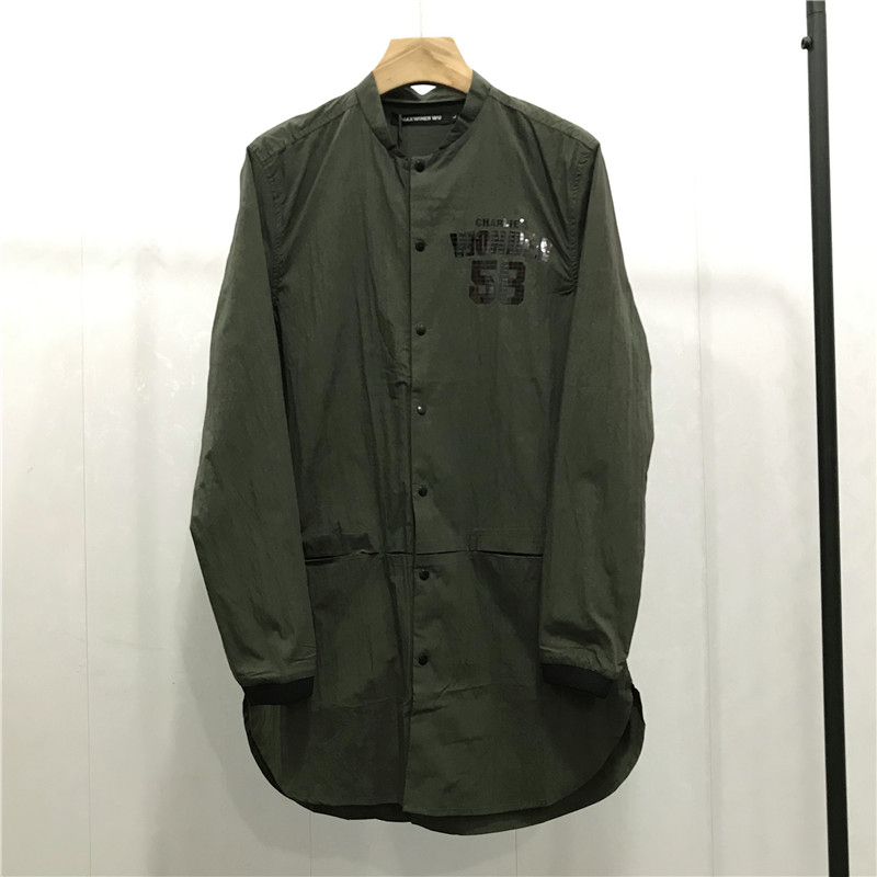Spring And Autumn New Thin Jacket Jacket Male Korean Version Medium Long Baseball Collar Fashion Trench Coat Men's Shirt 1