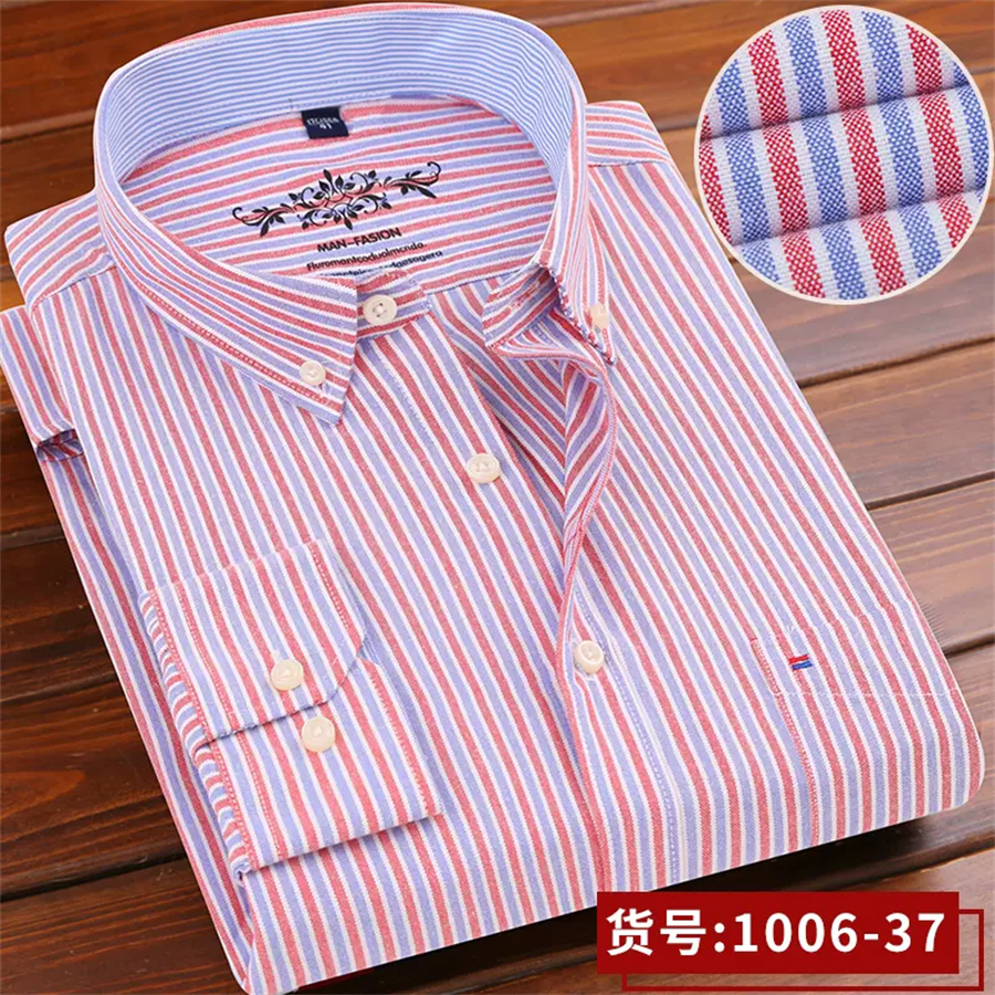 Spring Summer Shirt For Men Oxford Textile Long Sleeve Korean Version Slim Base Casual Men's Shirt Shirt Inch Shirt 11 details Picture