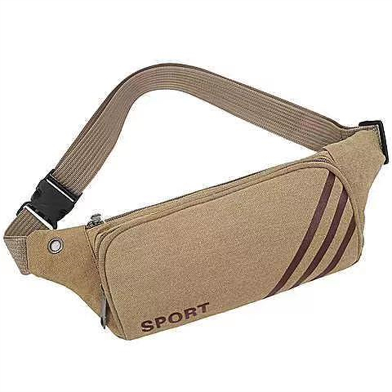 Fanny Pack Men's And Women's Business Cash Bag Multi-Functional Large Capacity Canvas Single Shoulder Crossbody Chest Bag Outdoor Sports