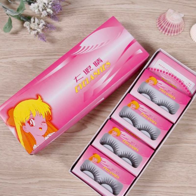 Factory wholesale: A pair of natural false eyelashes that are essential for fashionable girls, with soft and natural cotton thread stems details Picture