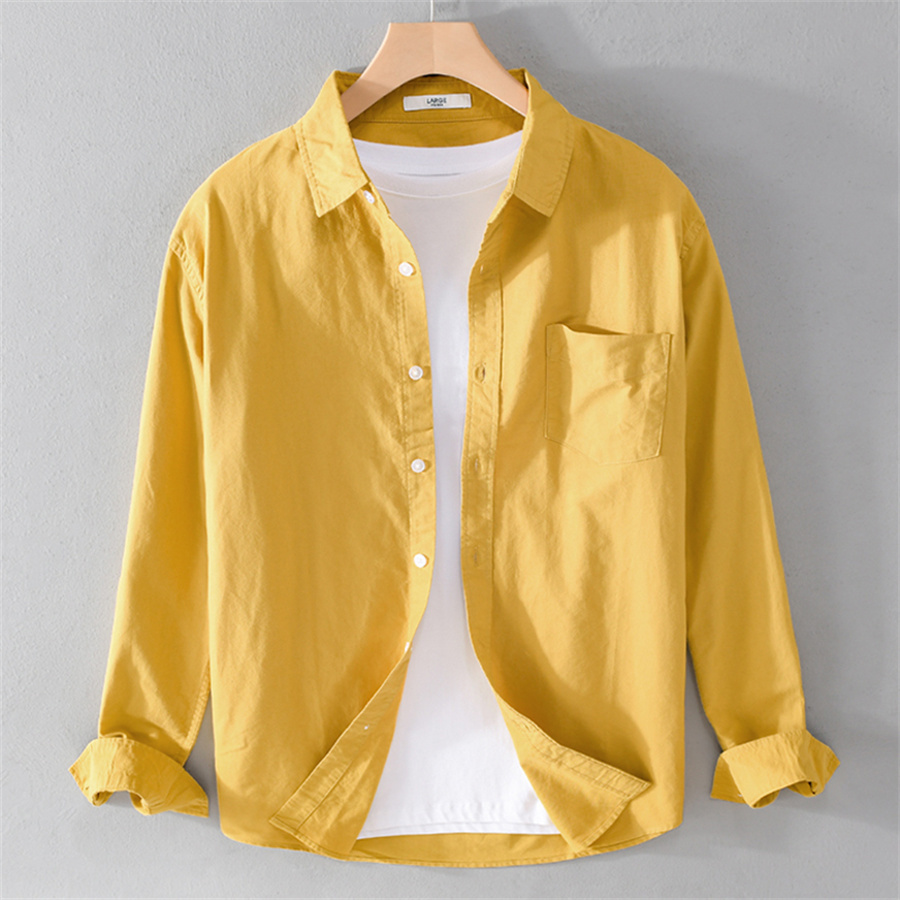 Spring Fashion Casual Long-Sleeved Shirt Out Of The Cabinet Men's Light Mature Thin Long Shirt Korean Version Slim Inch Coat Base 12