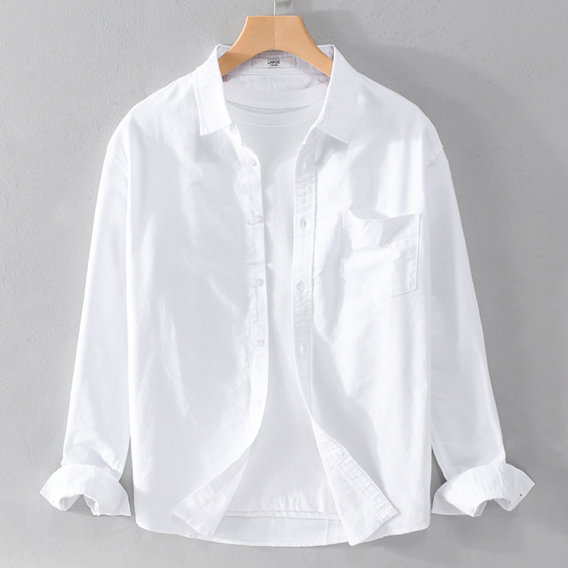 Spring Fashion Casual Long-Sleeved Shirt Out Of The Cabinet Men's Light Mature Thin Long Shirt Korean Version Slim Inch Coat Base 9 Specification drawing