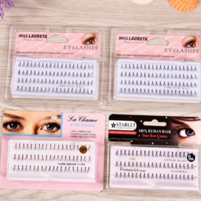 60 bundles of naturally grafted false eyelashes, single plant and single cluster eyelashes, all hand-woven eyelashes
