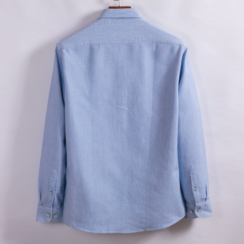 Brand Men's Cut Label Light Blue Long Sleeve Shirt Shirt Autumn And Winter Trend Top 1 details Picture