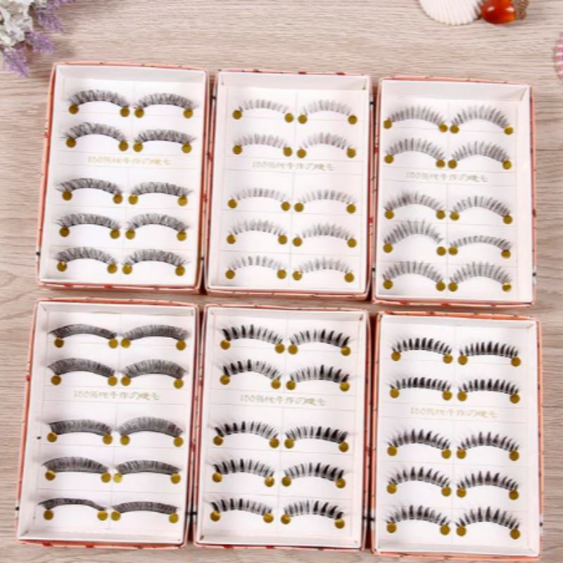 Best-selling pure handcrafted fiber 5 pairs of eyelashes, high-end imported soft false eyelash manufacturer wholesale order Item Picture