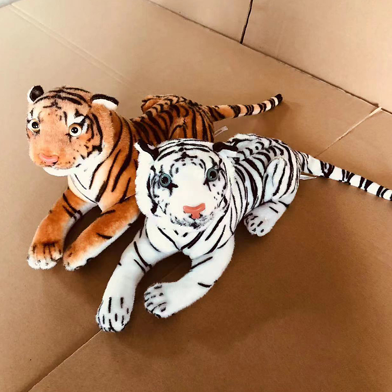 Plush animal, large tiger in a realistic lying position, Children's Day toy gift, quality guaranteed, wholesale in stock pic 5
