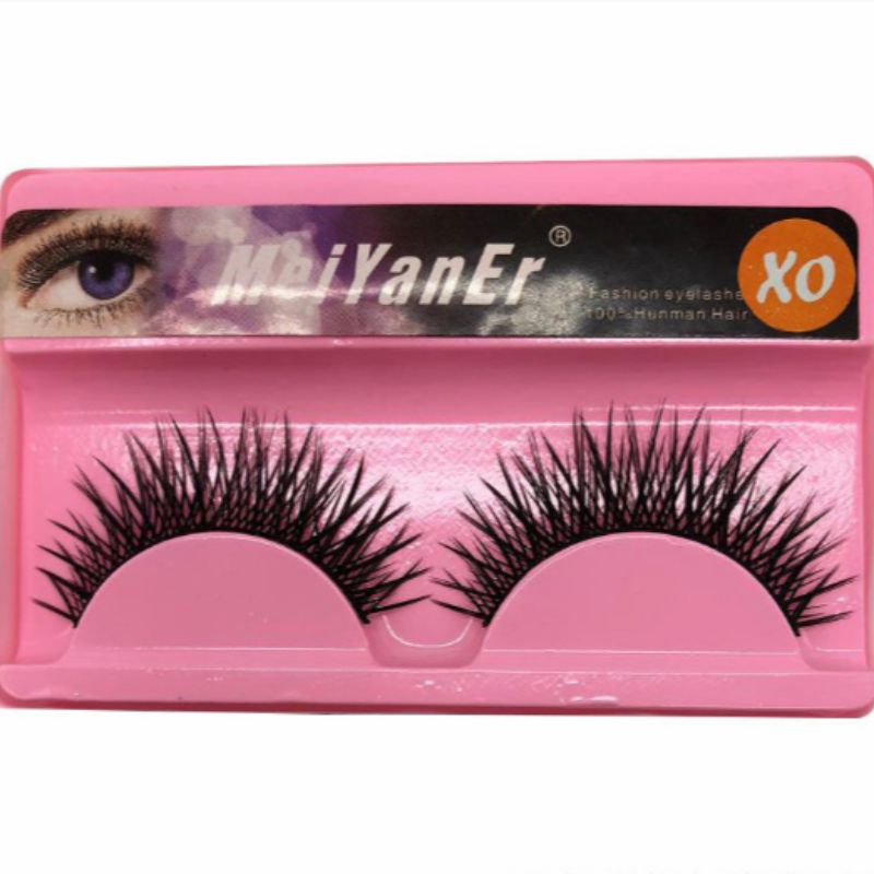Soft-stem eyelashes, natural and realistic, thick and crossed, natural makeup, nude 3D stereoscopic false eyelashes