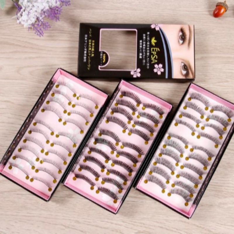 Wholesale pure handcrafted false eyelash cotton thread stem supernatural short nude makeup cross-style thick and realistic eyelash