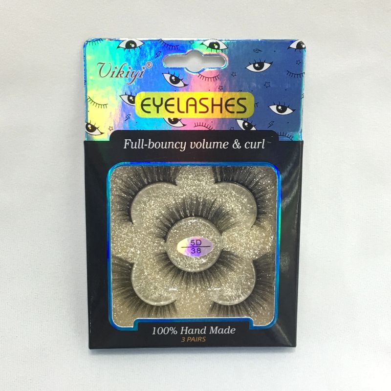 VIKIYI三对装假睫毛自然舒适多层立体手工假睫毛厂家直销批发