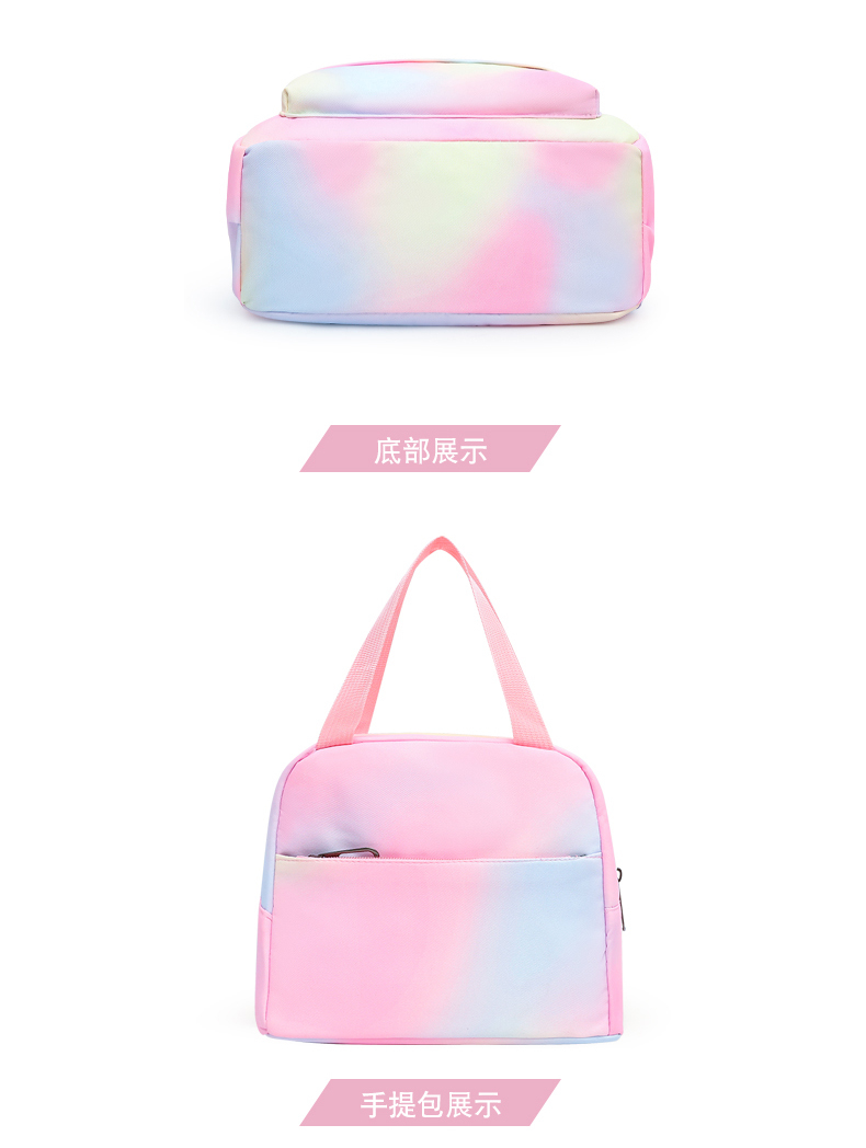 Korean waterproof, exquisite and fashionable schoolbag for junior and senior high school students, rainbow-colored girls' backpack, nylon bag, casual backpack, versatile Oxford fabric, large-capacity multi-purpose backpack pic 29