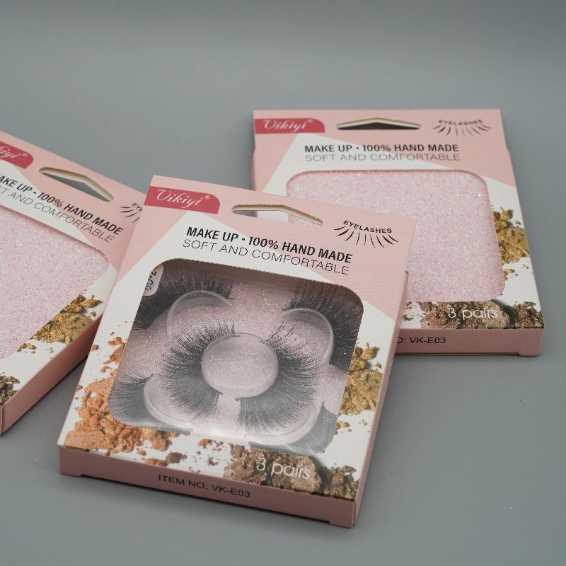 假睫毛/3对装/盒装假睫毛白底实物图