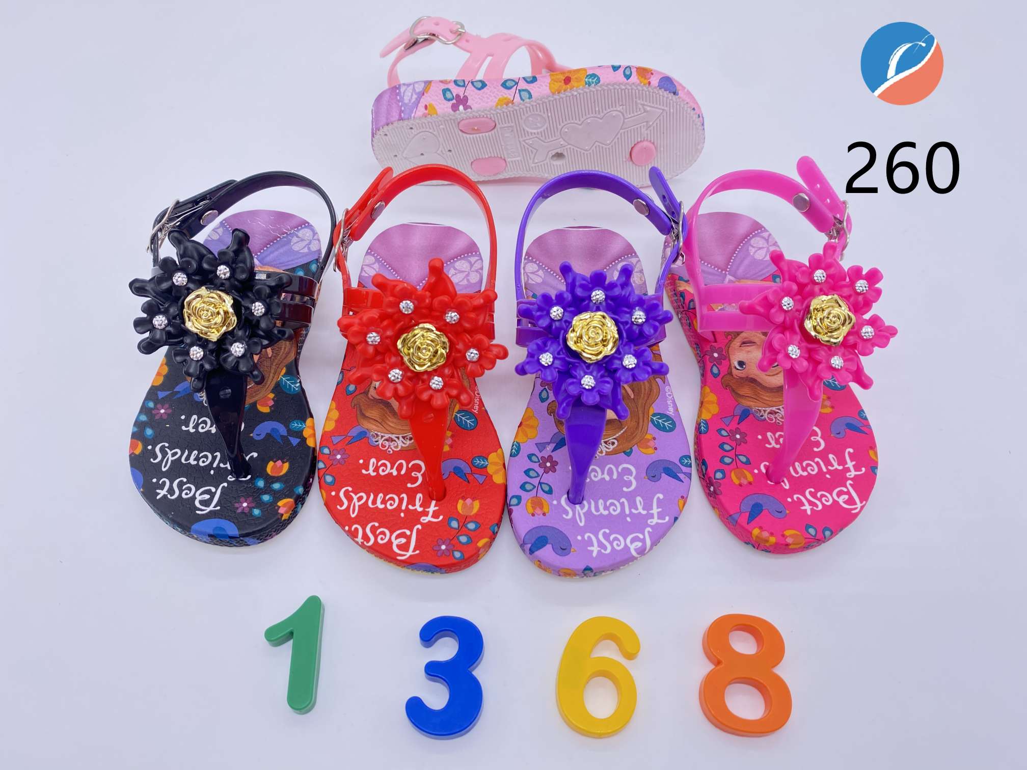 Girls' sandals Convenient buckle summer bow large and small girls' glass shoes Fashion soft sole crystal princess shoes