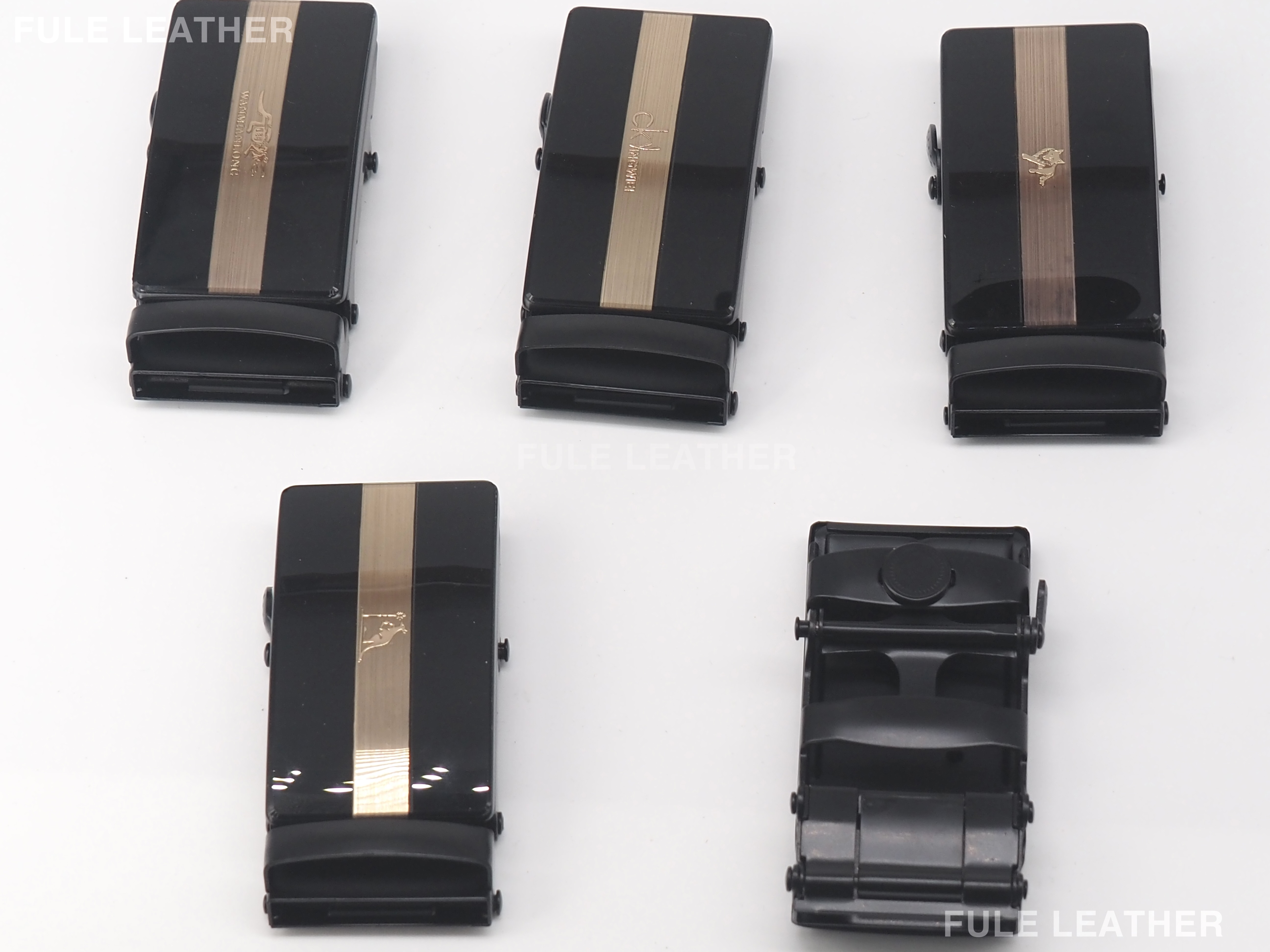 [Fulle Leather Goods] 4.0 acrylic men's belt buckle Automatic buckle belt buckle gold thumbnail