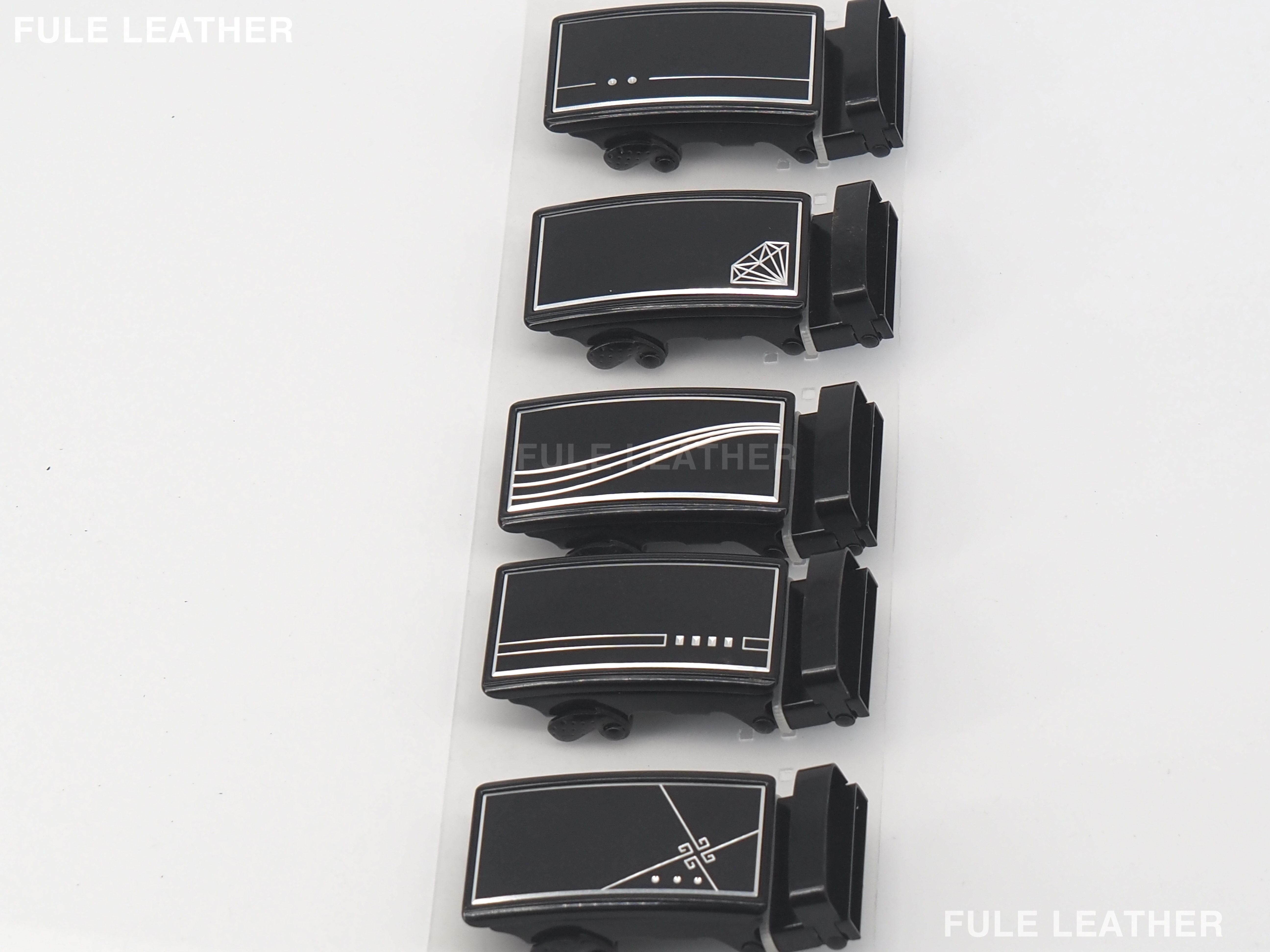 [Fulle leather goods] 4.0 acrylic carved white carved gold men's belt buckle automatic belt buckle thumbnail