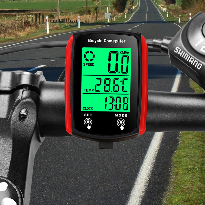 668 bicycle wired speedometer with backlight, speedometer, odometer, bicycle wired speedometer, manual speedometer and speedometer details Picture