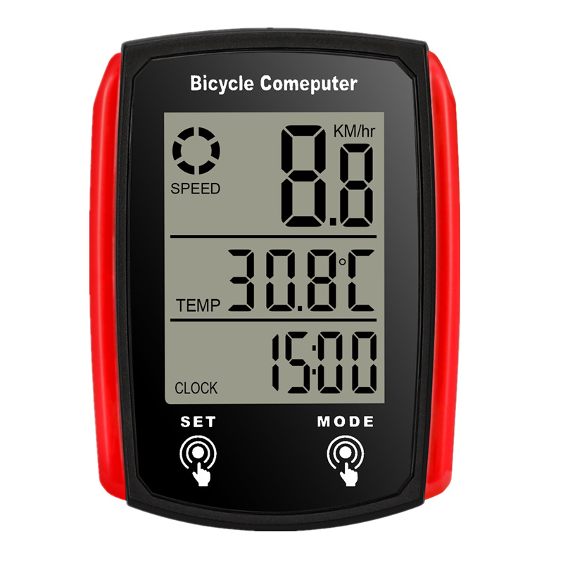 668 bicycle wired speedometer with backlight, speedometer, odometer, bicycle wired speedometer, manual speedometer and speedometer Item Picture