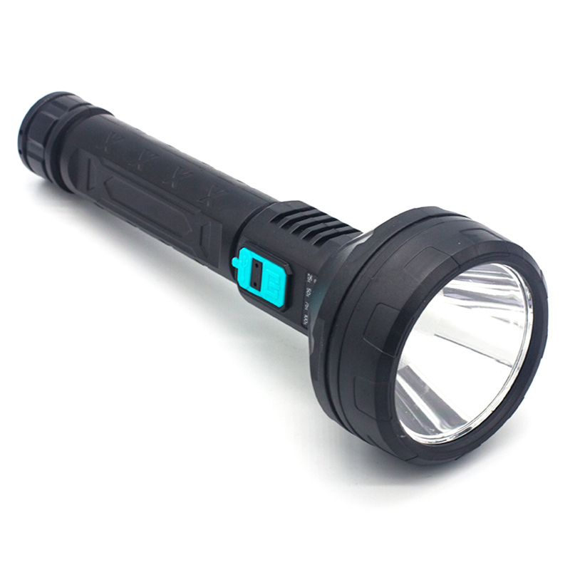 81019 linterna de plástico USB recargable led luz fuerte de largo alcance home linterna exterior handgrip iluminación linterna details Picture