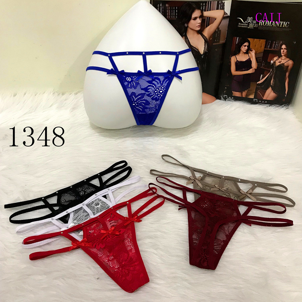 Hollow double belt breathable thong with sheer mesh lace seamless T pants Application Scenario