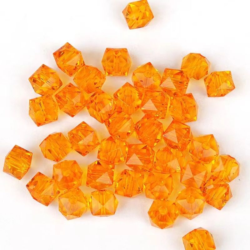 橙色方形亚克力翌城服装辅料厂家直销diy手工饰品