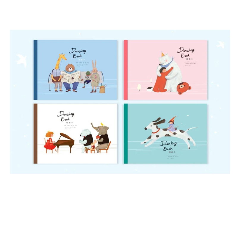 Cute sketchbook art blank children's elementary school drawing book graffiti cartoon a4 children's sketchbook picture book companion thumbnail