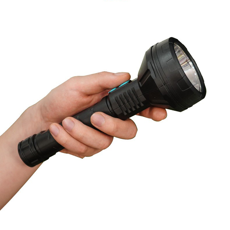 81019 linterna de plástico USB recargable led luz fuerte de largo alcance home linterna exterior handgrip iluminación linterna Specification image