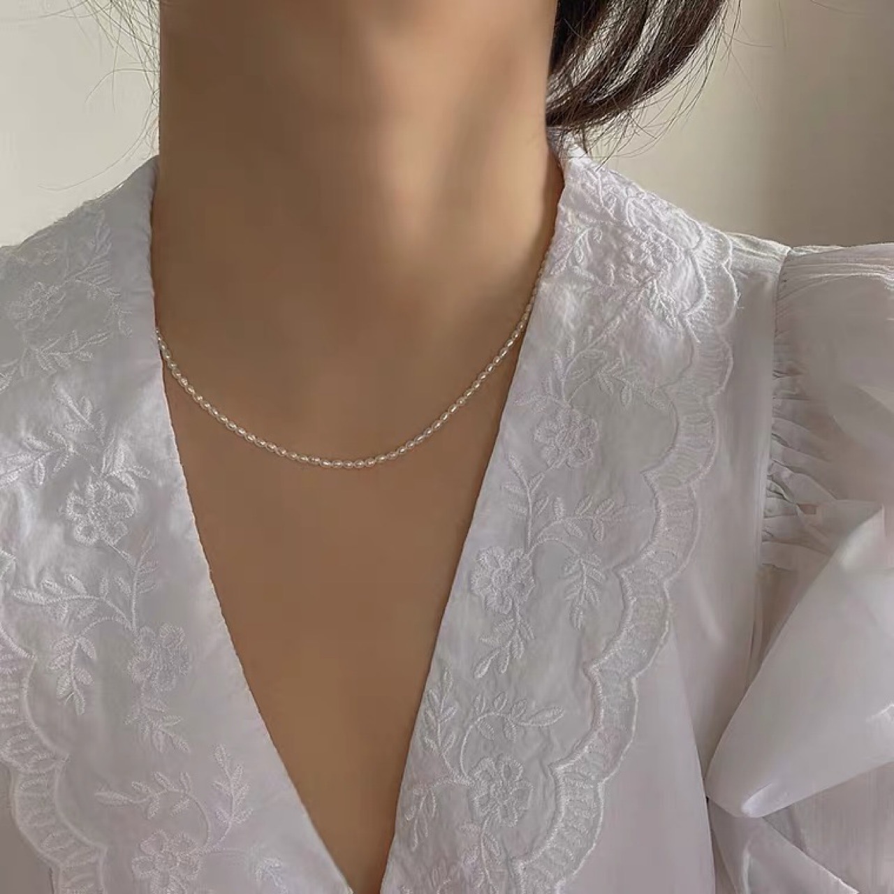 Autumn Winter Autumn Winter Autumn Winter Pearl Necklace Girl Specification drawing