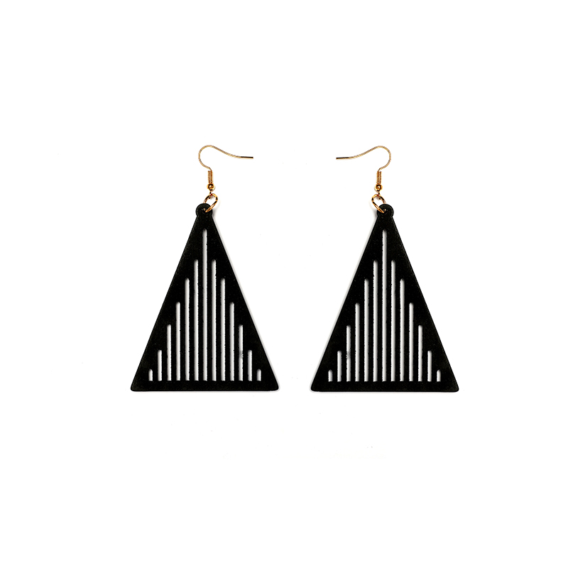 Women Wood Drop Earrings Retro Ethnic Hollow geometric Earrings Fashion Lady Female Jewelry Accessories Gift thumbnail
