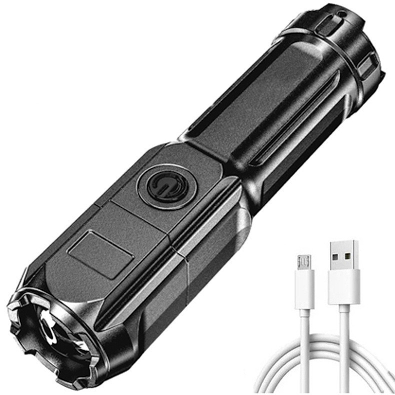 81020 linterna de plástico zoom telescópico linterna de luz brillante linterna de enfoque recargable USB mini linterna de luz brillante portátil Application Scenario
