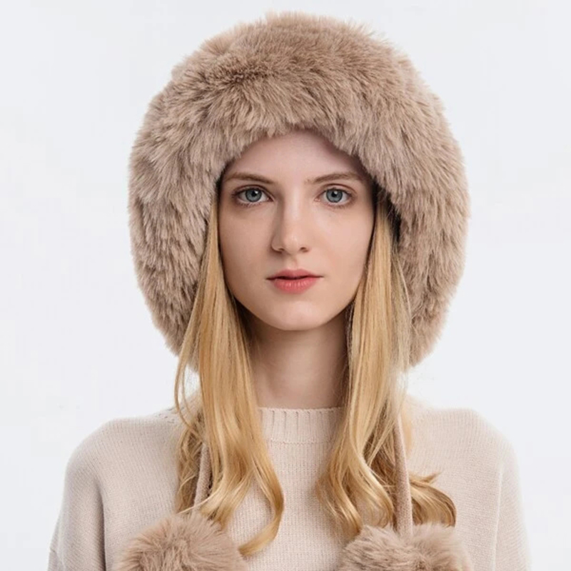 Pom Pom Decor Fluffy Hat
