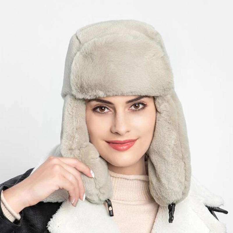 Solid Fluffy Trapper Hat