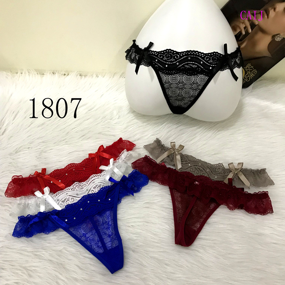 Lace embroidery open crotch sexy hollow ultra-thin no-wear low waist no trace tee short Application Scenario