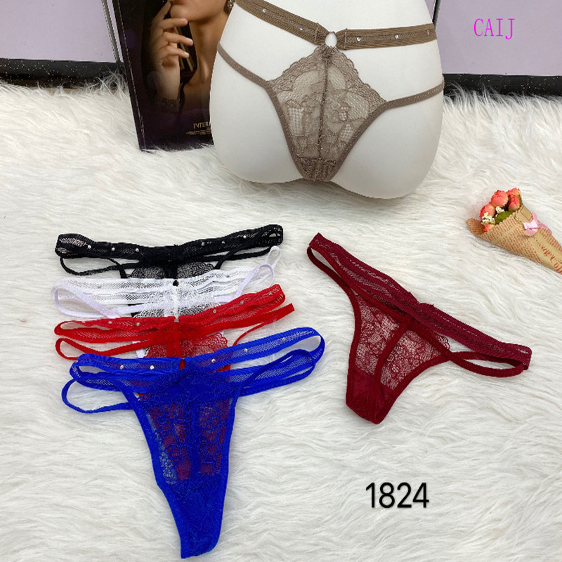Low-rise sexy transparent lace thong seductive thin belt seamless transparent lace cutout underwear Application Scenario