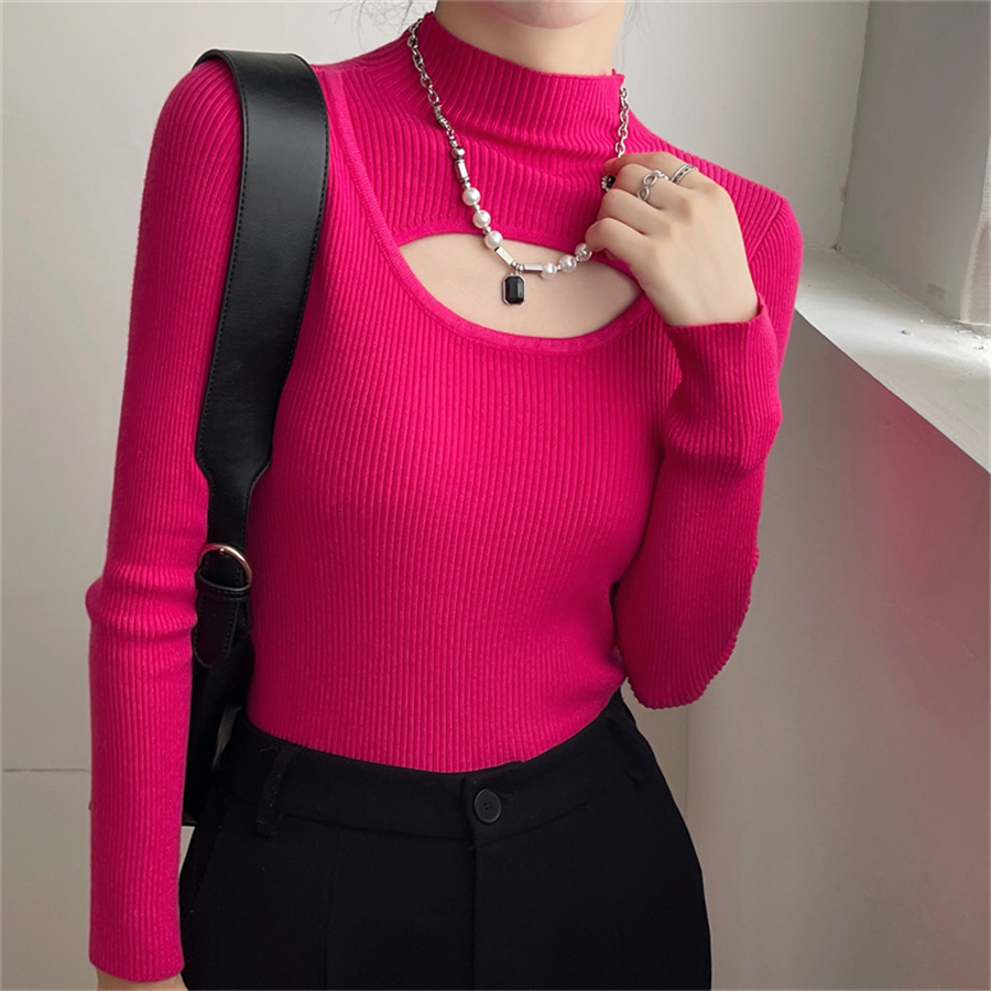 Spring New Korean Version Of The Cold Warm Slimming Temperament Sweater Solid Color Matching Thin Long Cardigan Slimming Long Sleeve Sweater Female 21