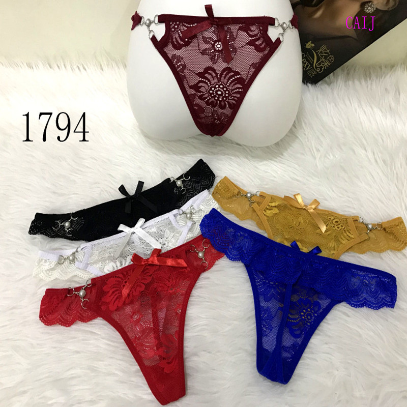 French lace thong sexy pure sexy semi-transparent thong Specification drawing