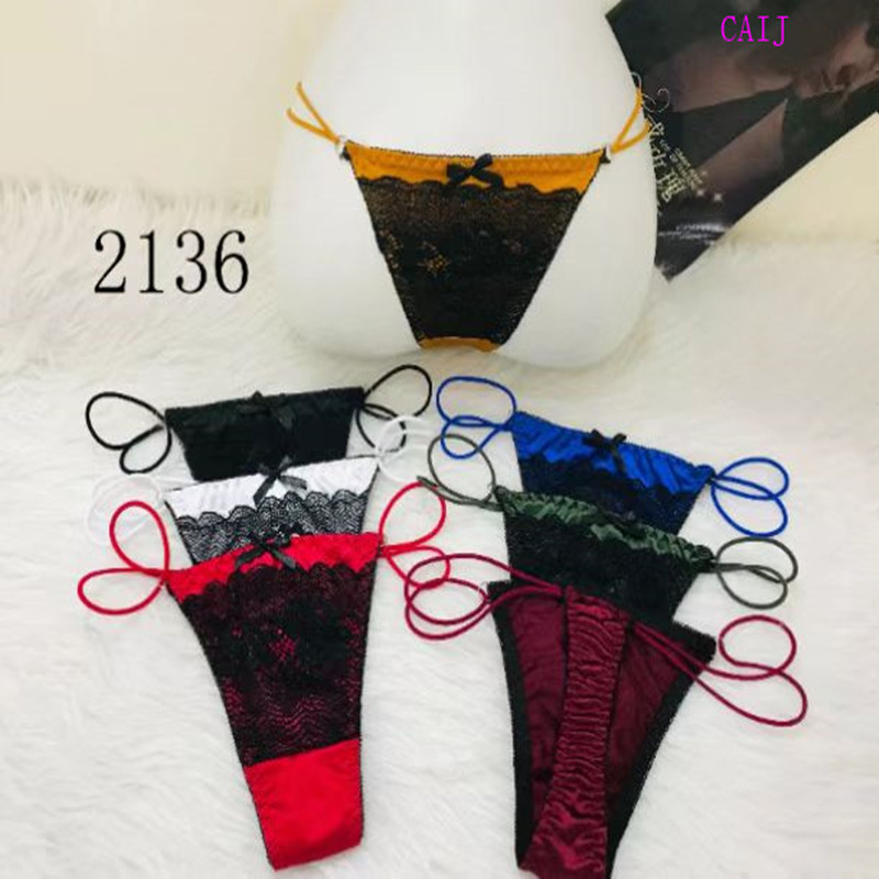 Sexy lace thong with low waist no trace T-crotch full figure