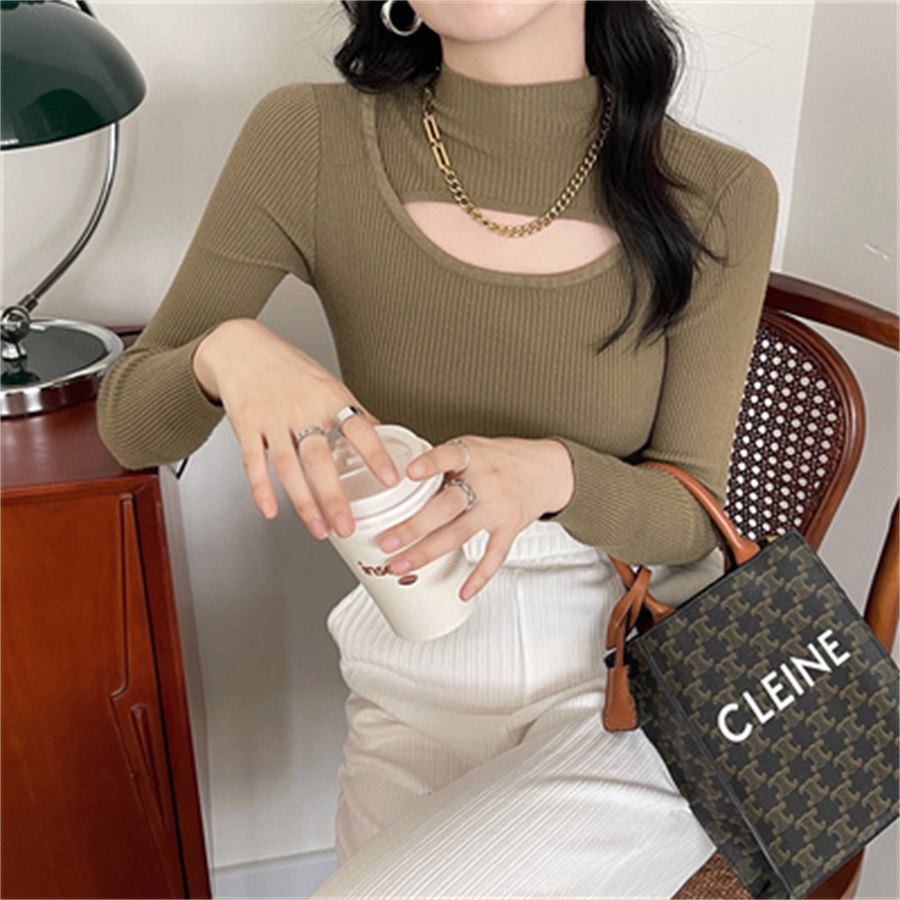 Spring New Korean Version Of The Cold Warm Slimming Temperament Sweater Solid Color Matching Thin Long Cardigan Slimming Long Sleeve Sweater Women 31 Specification drawing