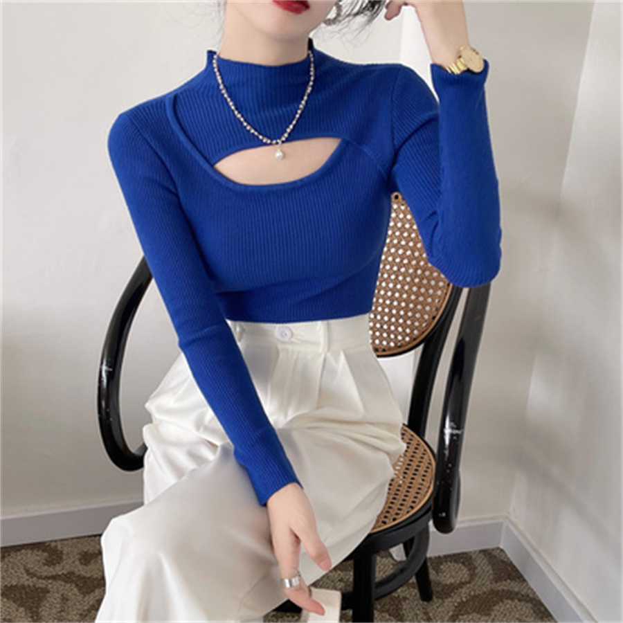 Spring New Korean Version Of Warm Slim Temperament Sweater Solid Color Matching Thin Long Cardigan Slim Long Sleeve Sweater Female 27 details Picture
