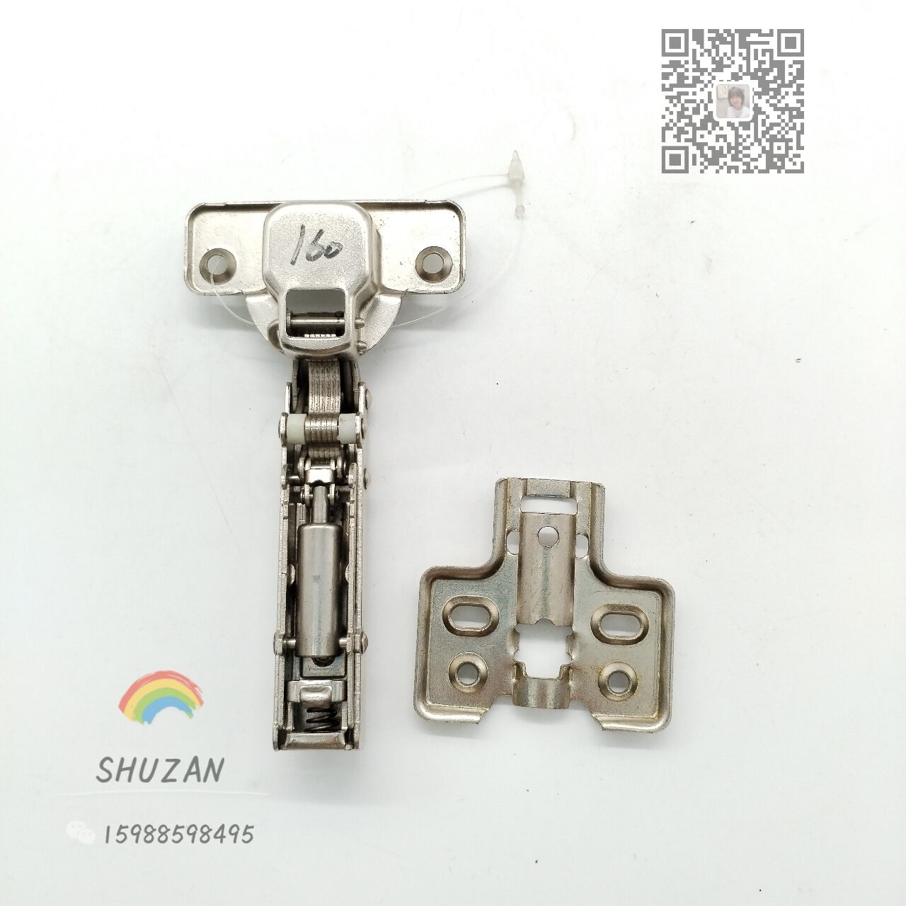 . Rich short arm hinge small short hinge aircraft pipe spring cabinet door hinge American short arm hinge full figure