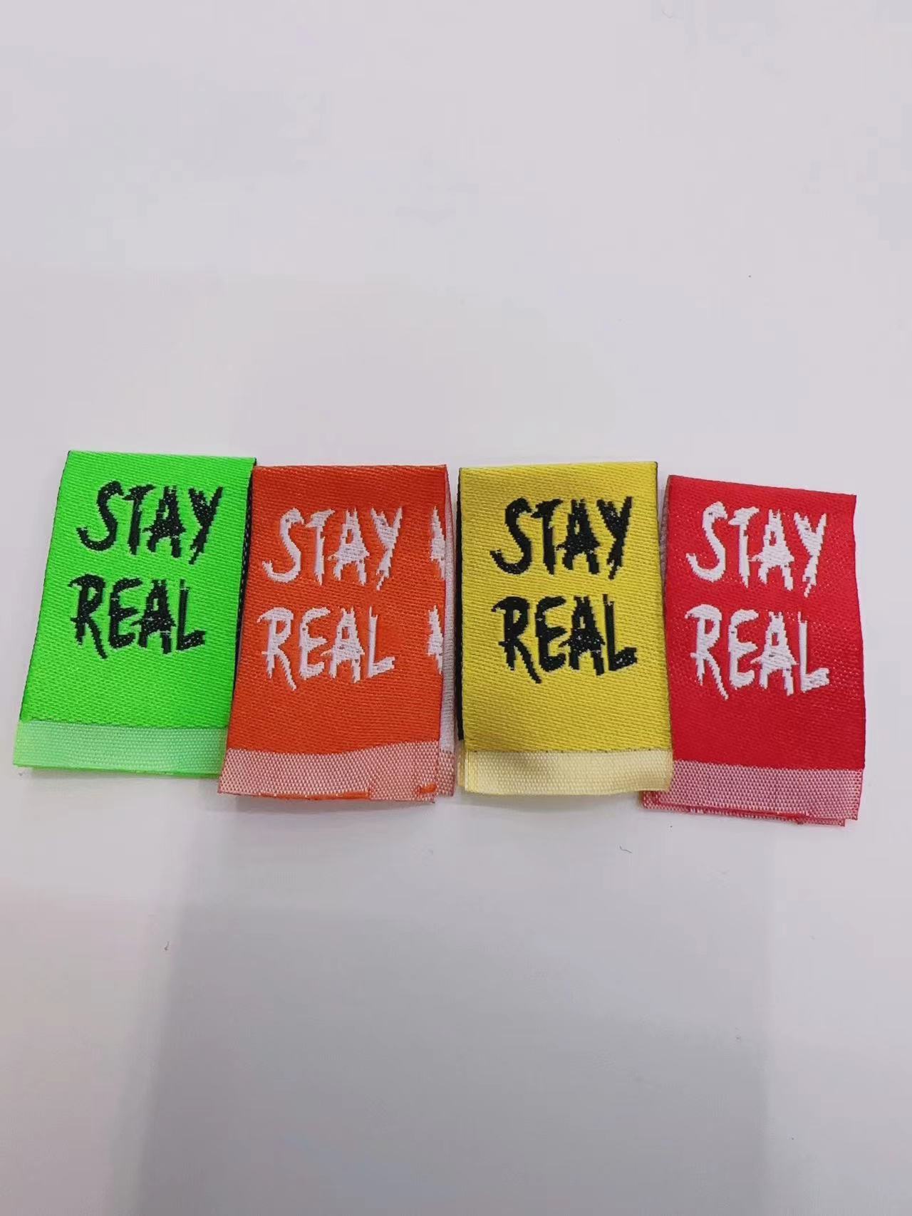 Stay Real Clip Labels White On Red, White On Blue, White On Orange, Black On Green, Black On Yellow Application Scenario