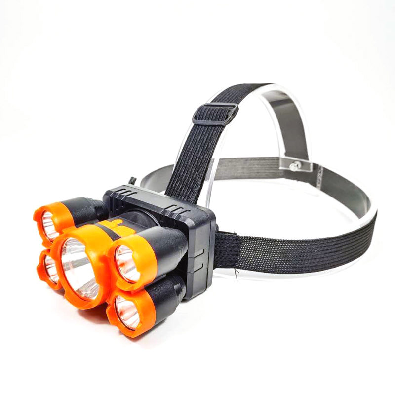 81001 Plastic headlights (1+4,USB,XPE) Plastic USB charging headlights Cycling headlights Outdoor camping lights Mining lights Maintenance headlights camping lights Fishing lights