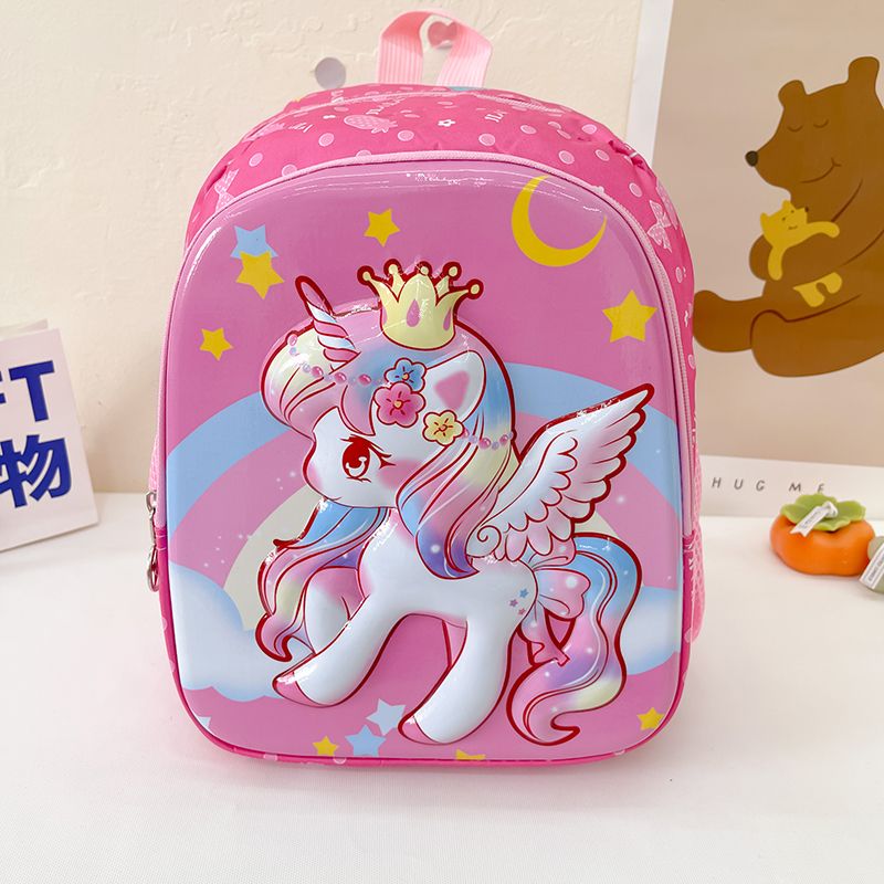 Children's schoolbag girls new foreign style unicorn backpack 2-5 years old small class kindergarten backpack light load reduction large capacity thumbnail